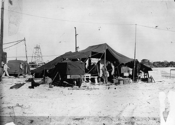 Bumper Launch Preparations At Cape Canaveral. July 1950. Tent.