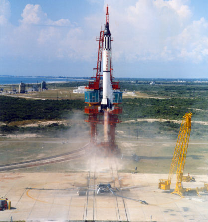 Mercury-Redstone Launch, Photo Courtesy NASA
