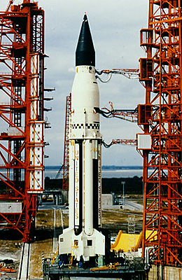 Saturn I Block II On Launch Pad, Photo Courtesy NASA