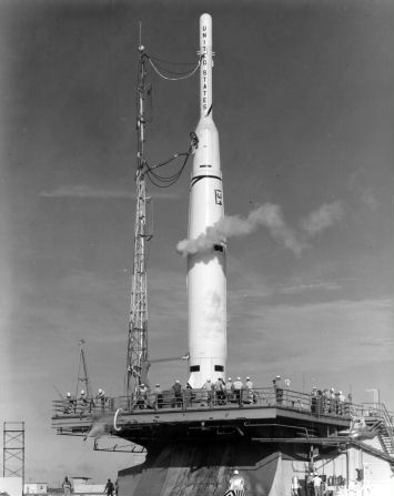 Thor-Able I On Launch Pad, Photo Courtesy U.S. Air Force