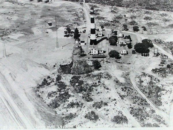 Cape Canaveral Lighthouse Circa 1950. Cape Canaveral Light Station. Photo from air. USAF 28 July 1950. 