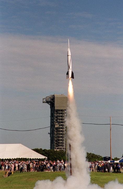 Launch Of Bumper #8 Scale Model From Launch Pad 3 Vicinity July 24, 2000