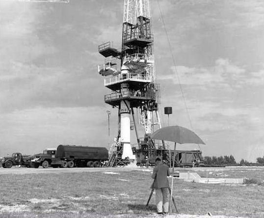 Redstone Missile On Launch Pad 4 Circa 1953