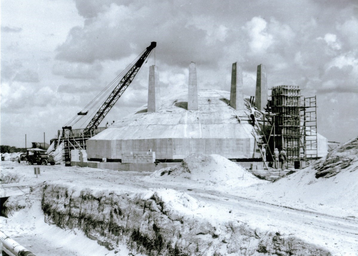 Construction Of Launch Complex 14 Blockhouse Circa 1956