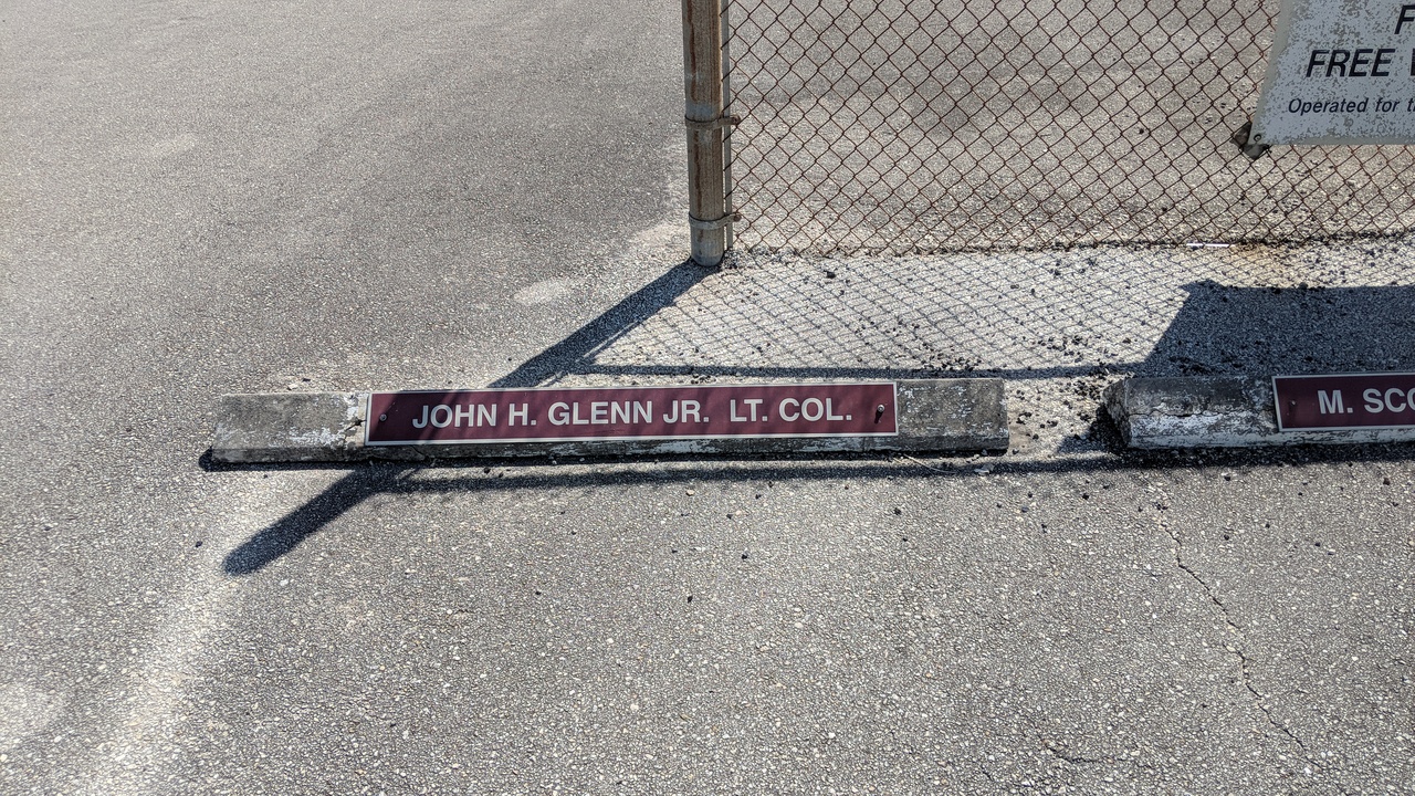 Memorial Parking Space For John Glenn Circa 2020