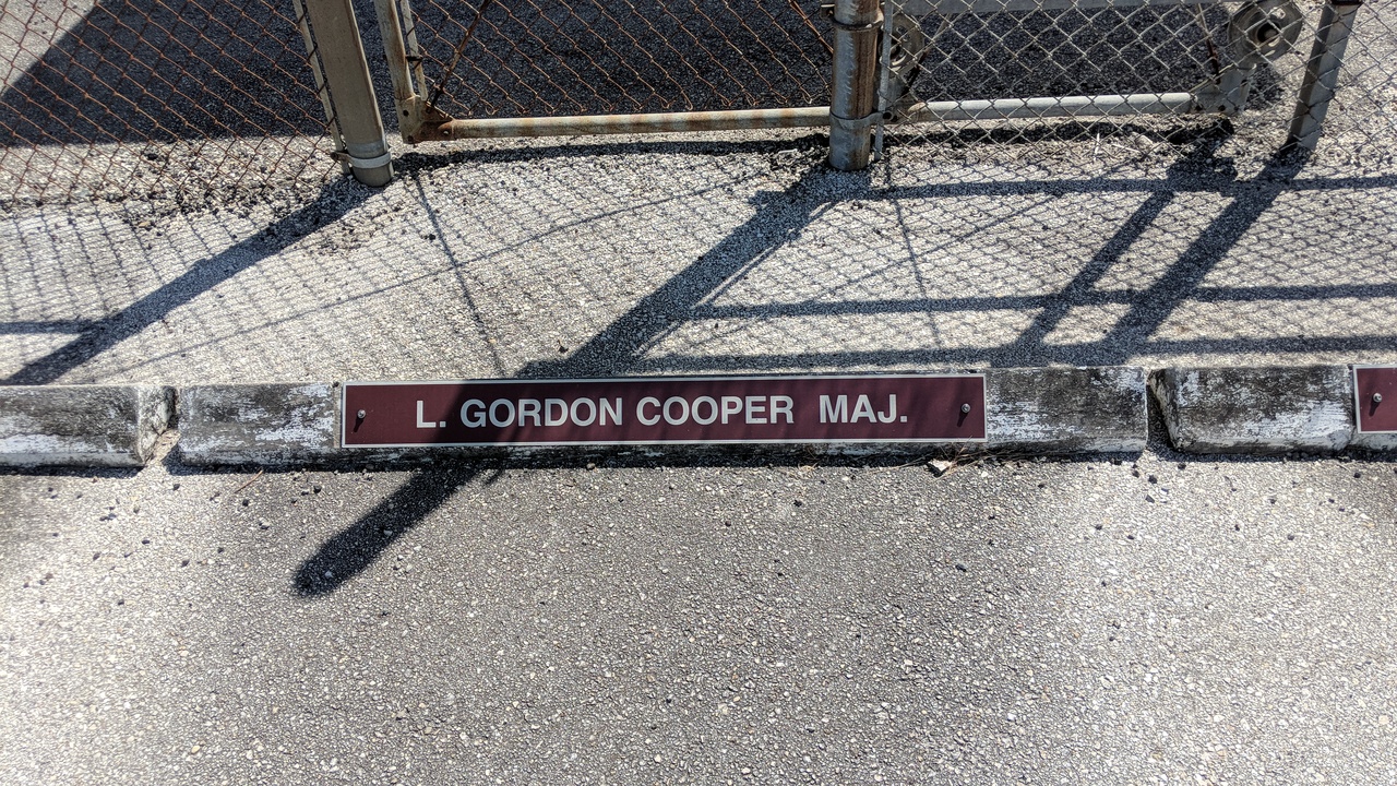 Memorial Parking Space For Gordon Cooper Circa 2020