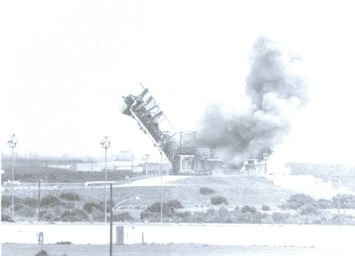 Destruction Of Launch Pad 19 Umbilical Tower Circa 1977