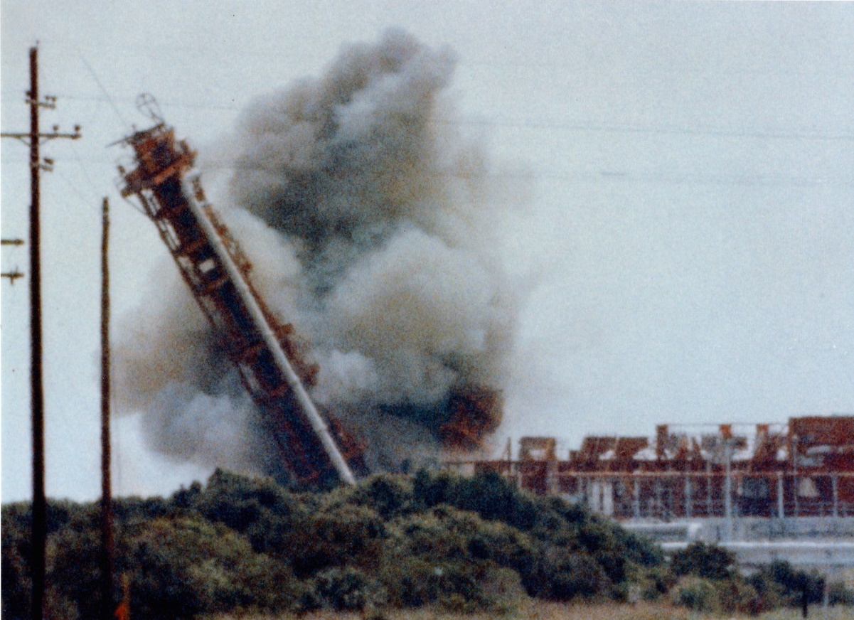 Destruction Of Launch Pad 19 Umbilical Tower Circa 1977